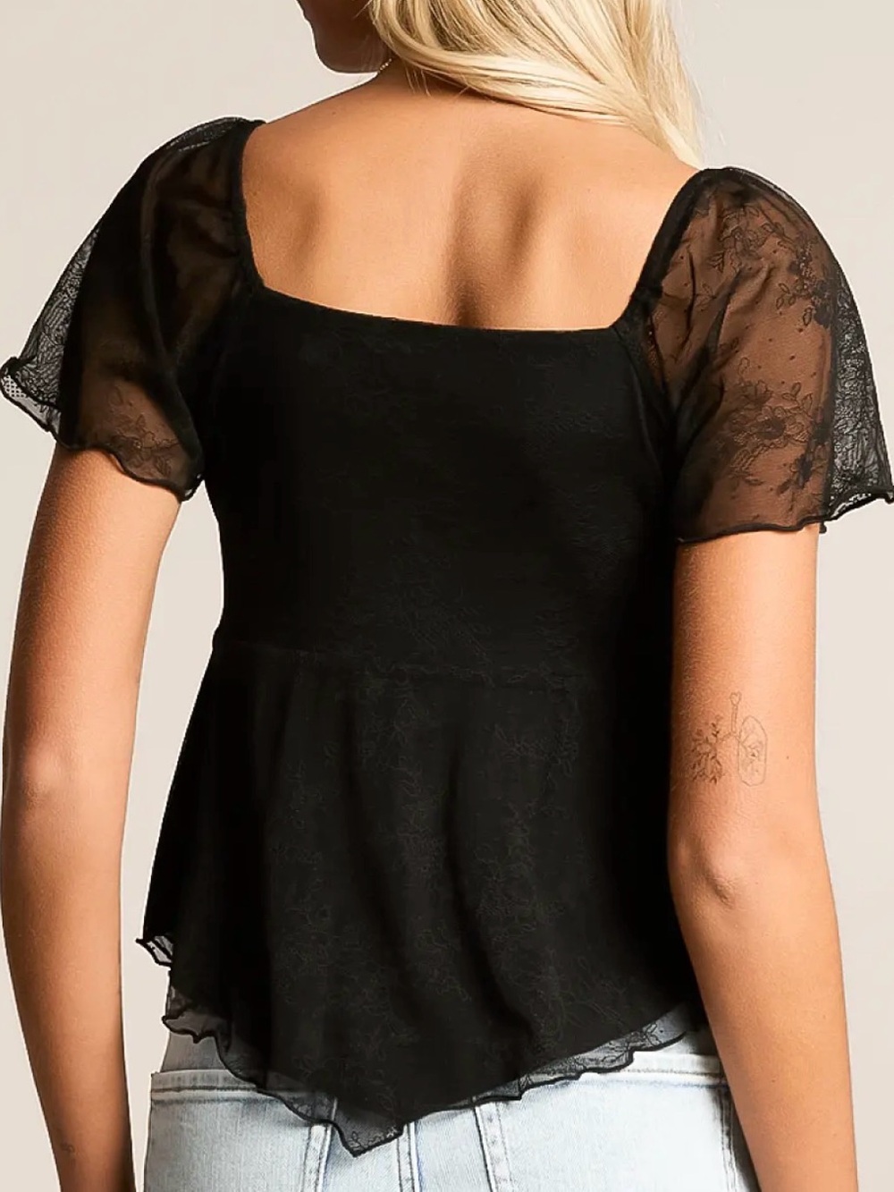 Willow & Root Floral Lace Hanky Top - Picture 2 of 3